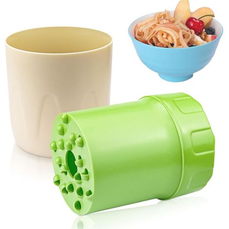 Râpe à fruits en plastique, manuelle et rotative, idéale pour râper les pommes, les carottes et autres fruits et légumes - Crezuo