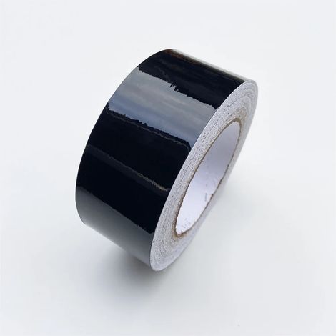 Film vinyle en fibre de carbone (noir brillant - 10 x 500 cm) - Film de covering noir brillant mat pour voiture, idéal pour les autocollants intérieurs et les montants. (1/4)