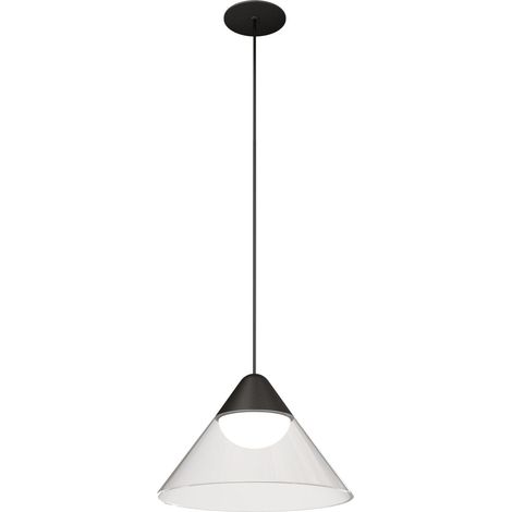 Suspension Led Ark Beneito & Faure 6W 2700K 90º Noir/Transparent, Design Conique Pour Intérieurs - Éclairage Élégant (1/3)