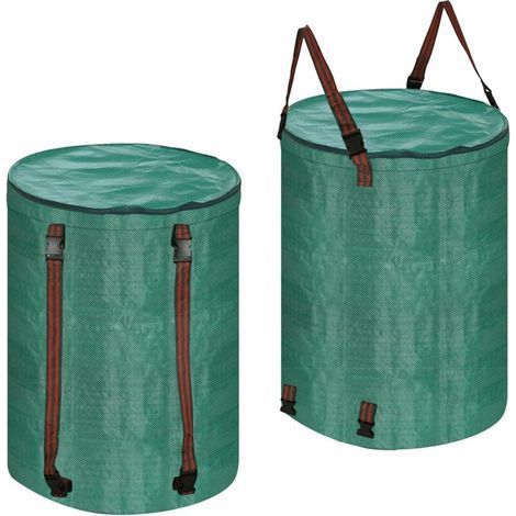Wiederverwendbarer Gartensack für Laub und Rasenschnitt, ideal zum Sammeln von Laub und zur Gartenreinigung, 2er-Set (272 l + 48 Gallonen) (1/5)