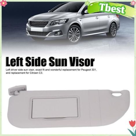 Pare soleil cté conducteur gauche, pare soleil intérieur de voiture de remplacement pour C3 avec miroir rabattable OEM 98038433DS (1/4)