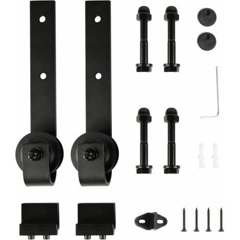 Roulette porte coulissante – Accessoire pour portes coulissantes – Noir – Compatible avec glissière d'origine – Usage intensif cuisine et bureau