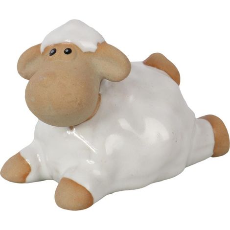 Eine bezaubernde, wunderschön gearbeitete Figur eines liebenswerten, liegenden Lamms (1/2)