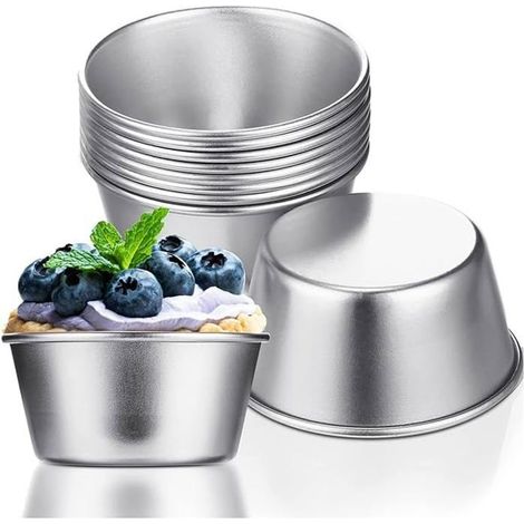 12Pcs Moules à Cupcakes et Muffins aux œufs, Moules à Pudding, Mini Moules à fondre au chocolat Antiadhésif, Démoulage Facile (1/5)
