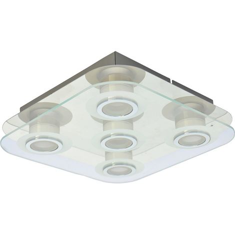 Italux Flavio Lámpara de techo LED moderna con 5 pantallas de luz, 3000K