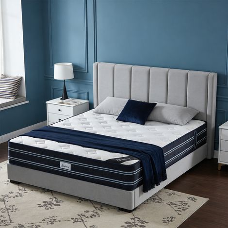 Matelas 90X200 cm, épaisseur 25 cm, combinaison de ressorts ensachés indépendants et de mousse à mémoire de forme, hypoallergénique, doux pour la peau, favorise un sommeil profond (1/5)