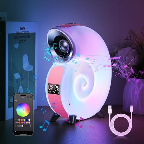 TrAdE Shop Traesio - Lampada Da Tavolo Intelligente Sveglia Luce Led Bluetooth Musica Per Adulti Bambini - (1/5)