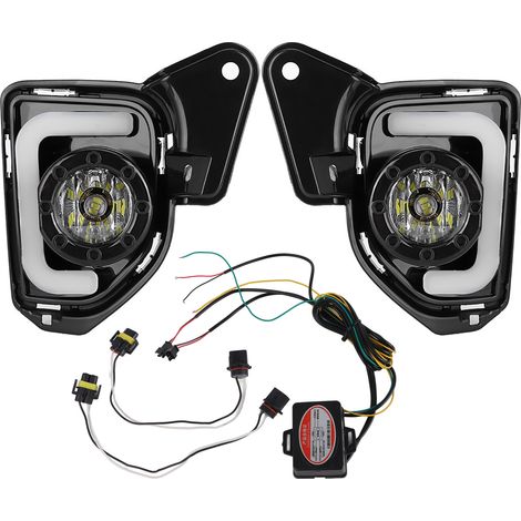 Feux de jour à LED 12 V, feux antibrouillard, 6000 K - 6500 K, compatibles avec Hiace 2014-2018