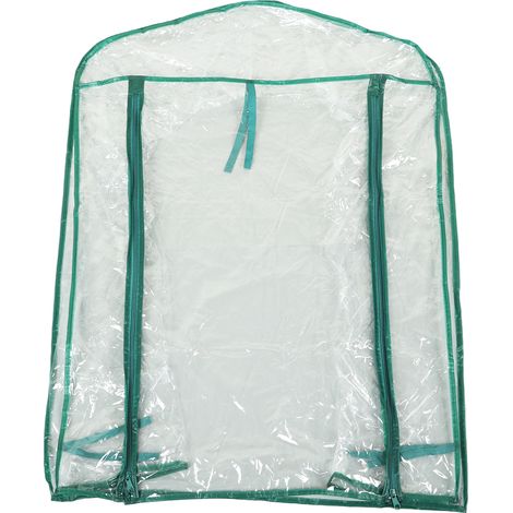 Serre de remplacement transparente PVC 69x49x92cm, housse végétale pour étagères à 2 niveaux, protection mini-plante (1/5)