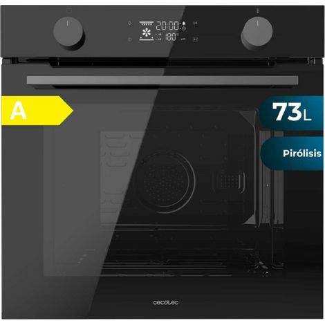 Cecotec – Four traditionnel intégrable 73L – 9 fonctions de cuisson dont convection avec grill – Écran tactile – Nettoyage par pyrolyse – Noir (1/5)