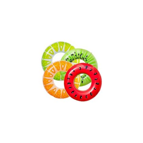 4 Pièces Fruit Flotteurs Gonflables de Piscine, 4 Pièces 75CM Anneaux de Natation en Forme de Fruit pour Enfants Adultes Plage Natation Piscine Fête (1/4)