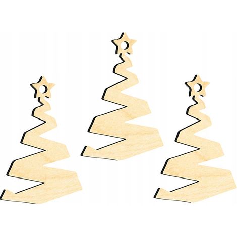 Weihnachtsbaumschmuck aus Holz Z27 3-tlg. (1/3)