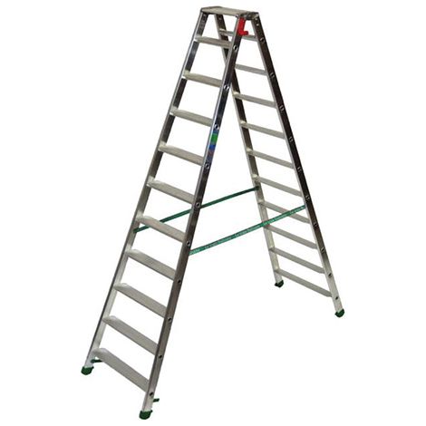 F.A.C.A.L. S.R.L. - Échelle Double Aluminium Marches Plates Dupla - Hauteur de 1m à 3m - 2x8 marches (1/4)