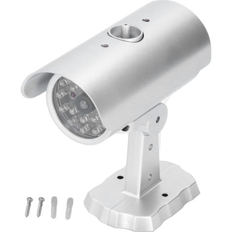 Cámara de simulación, cámara de seguridad falsa, monitor, sistema de vigilancia falso con luz LED intermitente.
