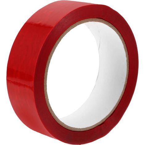 Sicherheitsklebebandrolle mit Manipulationsschutz, Sicherheitsverpackungsklebeband, manipulationssicheres Sicherheitsklebeband – 10,00 x 10,00 x 3,00 cm – Rot (1/4)