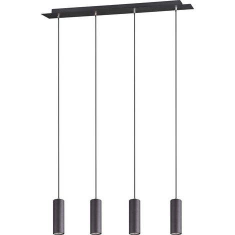 Lampe a suspension marley 4 lumieres noir mat - 312400432