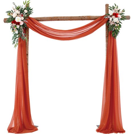 Arche de mariage en mousseline, draperie, décoration d'arche de mariage, décoration de mariage (1/5)