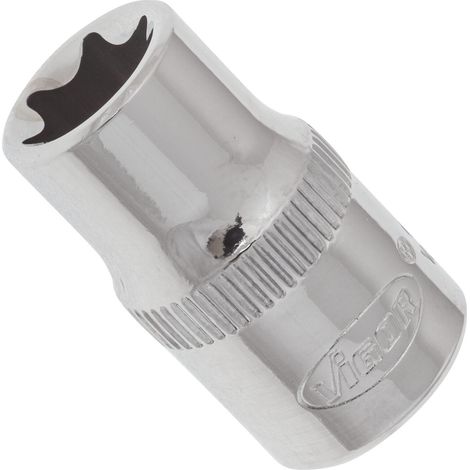 VIGOR T Steckschlüsseleinsatz, V2722N, 1/4 Zoll (6,3 mm) Vierkant, E Profil, SW E10 (1/2)