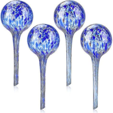 Globes d'arrosage pour plantes de 200ml, 4 piquets d'arrosage automatique, ampoule d'arrosage automatique en verre (1/5)