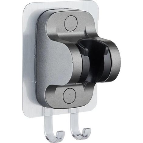Supporto autoadesivo da parete per soffione doccia. Supporto regolabile per soffione doccia. Montaggio a parete. Non è necessaria la foratura. Braccio autoadesivo. (1/5)