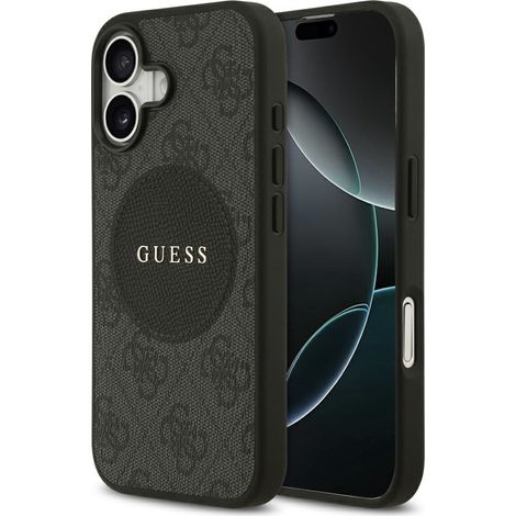 Coque MagSafe Guess 4G Circle Classic Logo pour iPhone 17 noire (1/5)