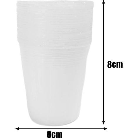 Pots de pépinière transparents (8 x 8 cm, 10 pièces) avec trou de drainage, pour semis, plantes à fleurs et autres plantes. (1/4)