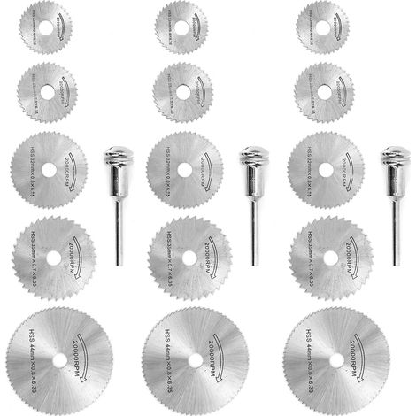 Lame de scie HSS en acier rapide, lot de 6 pièces, accessoire pour meuleuse électrique, mini scie à bois, outil électroportatif, kit de rechange (vendue par 3). (1/5)