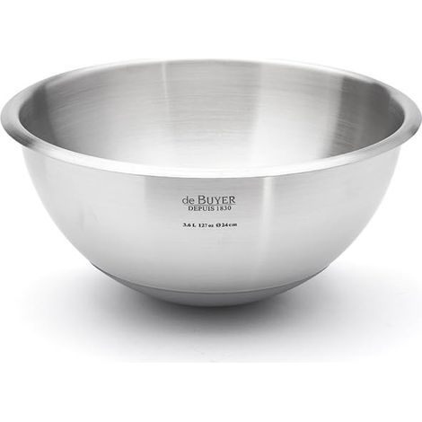 de Buyer Ciotola per mescolare semisferica 24 cm argento 3,6 L (1/4)