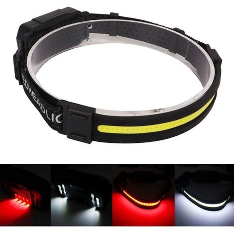 XPG LED COB Induktions-Stirnlampe, USB-wiederaufladbare Stirnlampe zum Wandern, Laufen, Reparieren, Angeln, Radfahren. (1/4)