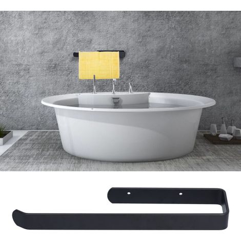 Porte-serviettes mural extensible et stable en alliage d'aluminium avec support pour papier toilette, idéal pour les toilettes de salle de bain ou d'hôtel. (1/5)