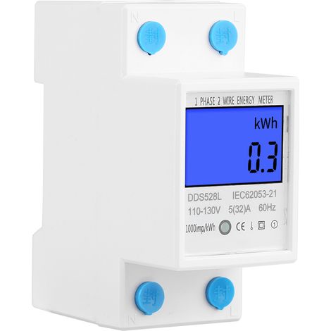 5–32 A 110–130 V 60 Hz LCD-Hintergrundbeleuchtung Einphasen-Energiezähler (kWh) DIN-Schienenmontage (1/5)