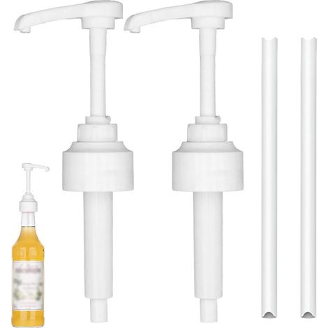 2-teilige Siruppumpe für Monin Sirupspenderpumpe mit wiederverwendbarem Schlauch, 10-ml-Dosierpumpe für Monin 700-ml-Sirupflaschen (1/5)