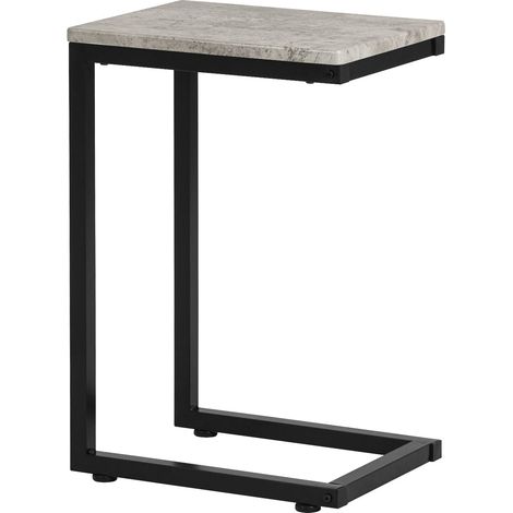 SoBuy Tavolino Consolle Tavolino da Divano Supporto Tavolino Forma-C Grigio FBT44-HG (1/5)
