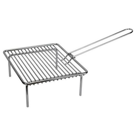 Grille Barbecue pour foyer fermé - Sur pieds - 30 x 25 cm