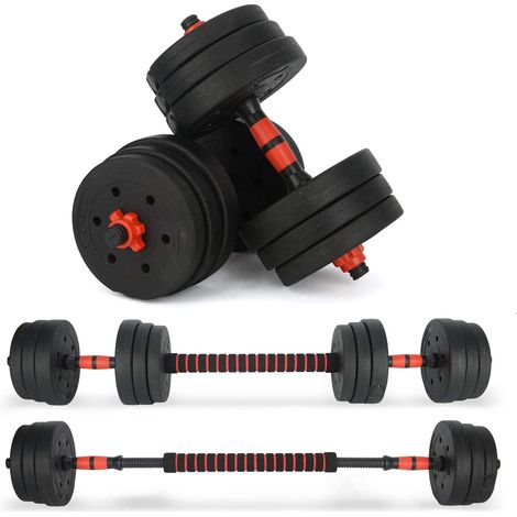 Trintion 20kg Dumbbells Set Dumbellsweights Adjustable Hand Weight Lifting Strength Training Free Weights Barbell Fitness for Home Gym Workout