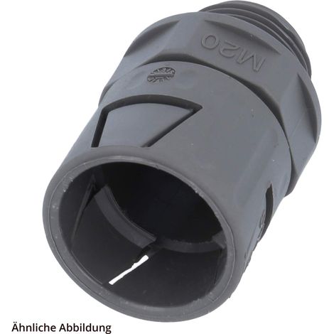 FLEXA RQLG1-M Schnellverschraubung gerade Gewinde M20x1,5 für Schlauch-Außendurchmesser 15,8mm konisch dichtend mit Außengewinde - 1 Stück (1/3)