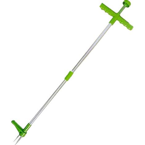 Extracteur de mauvaises herbes, outil manuel pour désherber, long manche avec 3 griffes, extracteur de mauvaises herbes manuel pour pissenlit, outil de traction de racines de mauvaises herbes (1/5)