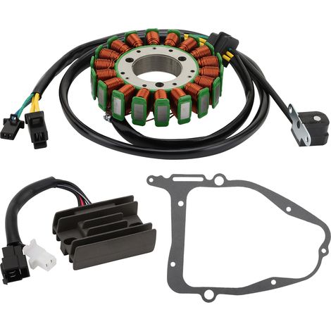 Repair kit for the charging system of Suzuki GZ250 / Marauder 250 (1999–2011) (3-piece): Stator coil + paper gasket + rectifier  Motorcycle ignition repair kit--DTEKGAZ