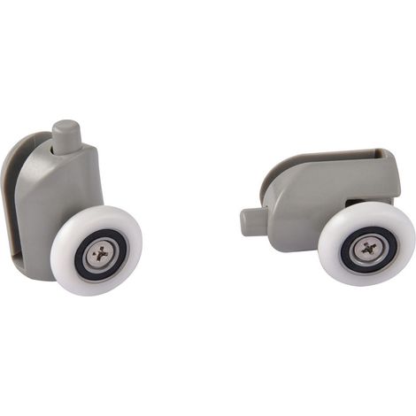 Coppia cuscinetti singola ruota attacco inferiore in nylon grigio vetro 4-6 mm Ø25 mm (1/5)