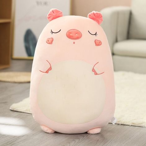 60cm Squishmallows peluche douce cochon rose animal kawaii coussin géant moelleux pour dormir (1/4)