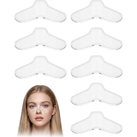 8Pcs Coussinet Nasal pour Masque Ppc, Coussinet Nasal pour Masque, Protecteur Nasal, gel pad, Tampon de Gel de Nez en Silicone, Protège Nez CPAP, Coussinets de Confort pour Masque (1/5)