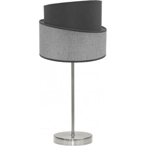 Sobremesa modelo Hara pequeña 1xE14 Niquel/gris FABRILAMP