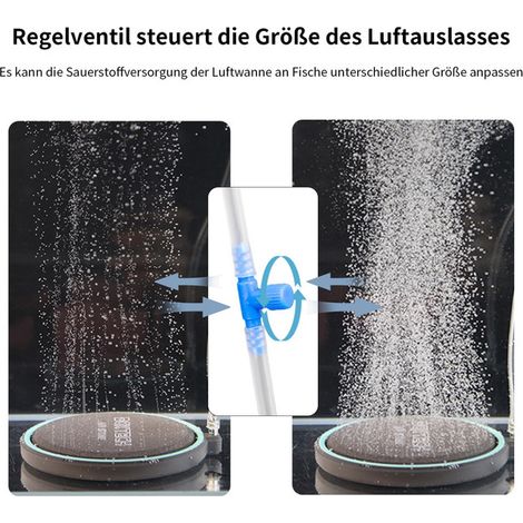Disque Diffuseur d'Air pour Aquarium Bulleur Silencieux pour Pompe à Oxygène Bassin et Culture Hydroponique avec Accessoires (1/5)