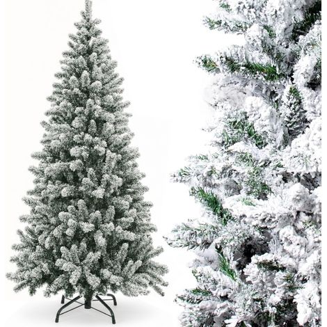 Árbol Navidad Nevado 240cm Artificial Lujo Ramas