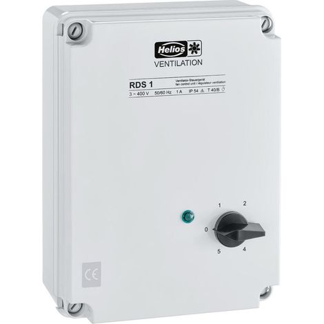 Helios RDS 7 Trafo-Drehzahlsteller mit Motorvollschutzeinrichtung 3-PH 400V, 7,0A