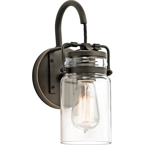 [GEBRAUCHT] B-Ware Kichler Transparenter Schirm Wandlampe Wandleuchte Lampe Leuchte Vintage Stil