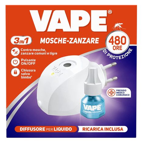 Vape Elettroemanatore Liquido Zanzare e Mosche con Ricarica (1/5)