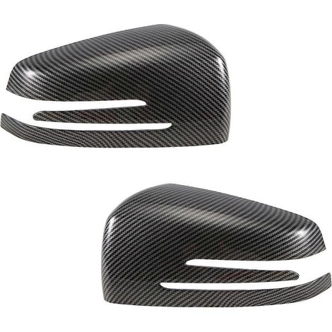 Compatible avec les modèles Classe A, Classe B, CLA, GLA, CE, W176, C117, X156, W204, W212, baguettes de finition de rétroviseurs latéraux en ABS imitation fibre de carbone (1/5)