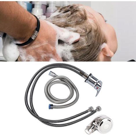 Grifería de ducha para lavabos  Conjunto de rociadores de aleación de zinc cromado  Temperatura del agua regulable  Para salones de belleza y peluquerías (1/5)