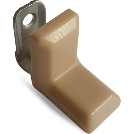 Ángulo para muebles Komandorek, soporte metálico + tapa, beige (70) 100 unidades (1/5)